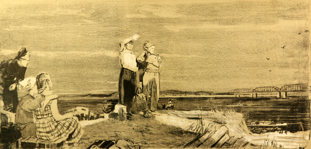 Komsomols in Siberia, 1959 (litho)