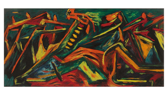 Composition with Horse at Center, c.1934-38 (oil on board)