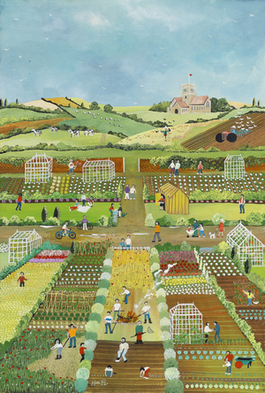 Allotments, 2012 (gouache on paper)