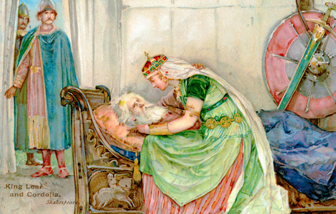 King Lear with his dying daughter, Cordelia (print)