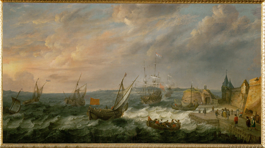 Seaport (painting on canvas)