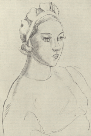 Irina Baronova, Russian ballerina (litho)