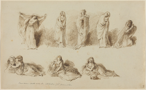 The Attitudes of Lady Hamilton, 1791 (pen and ink)