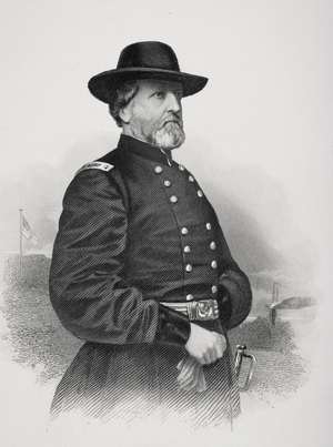 George H. Thomas 1816 to 1870. Union general during American Civil War. From photograph by Matthew Brady