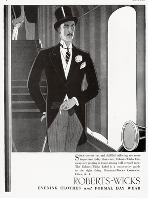 Roberts Wicks Magazine, advert, USA, 1920s