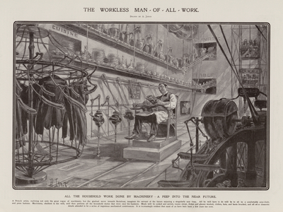 Mechanisation of housework (litho)