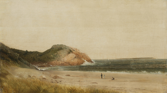 Beach Scene (oil on canvas)