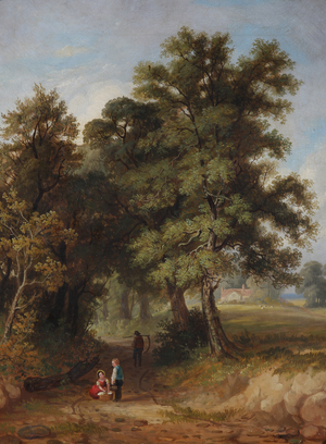 Bilford Lane, Worcester, 1848 (oil on canvas)