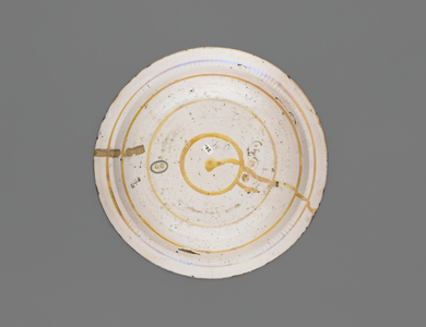 Ewer stand, c.1510 (tin-glazed earthenware)