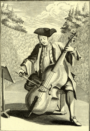 Man playing cello Engraving