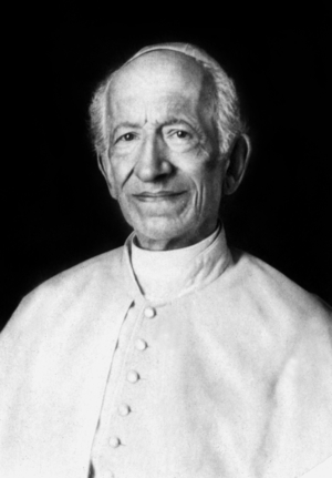 pope Leo XIII, c.1900 (b/w photo)