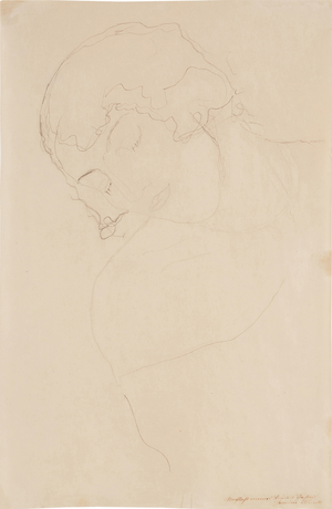 Head of a Woman, 1917(pencil heightened with colored crayon on paper)