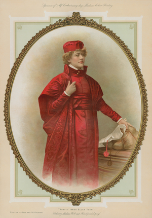 Portia, Miss Ellen Terry (chromolitho)