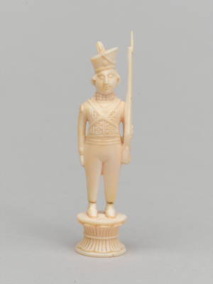 White pawn, chess piece, India, 1820 circa (ivory)