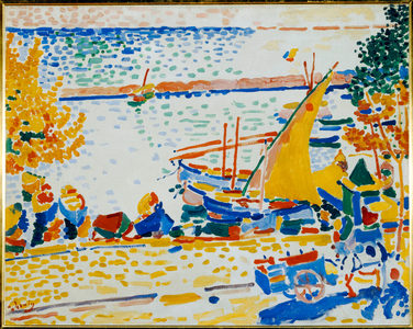 Port de Collioure,  le cheval blanc - Harbour at Collioure - a white horse, 1905 (painting on canvas)