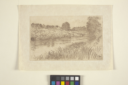 On The Bronx, 1900 (etching)