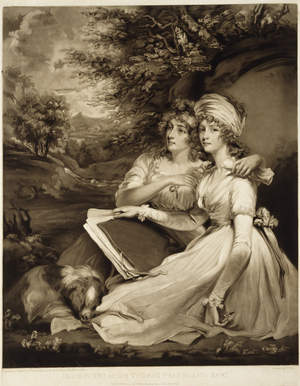 The Daughters of Sir Thomas Frankland, Baronet, 1797 (mezzotint in brown ink)