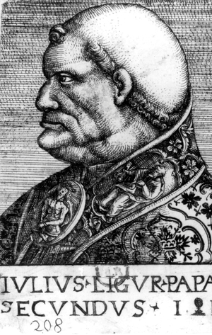 Julien Giuliano della Rovere (1443-1513) pope Julius II in 1503-1513, engraving