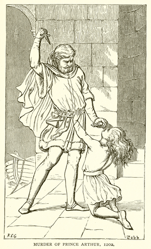 Murder of Prince Arthur, 1202 (engraving)