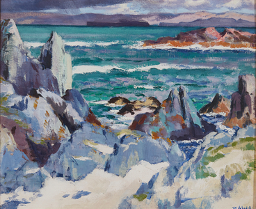 Cathedral Rock, Iona - the Storm (oil on board)