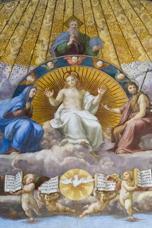 Disputation of the Holy Sacrament, detail (fresco)