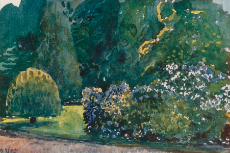 Petit Trianon, Flower Garden, Versailles (colour litho)