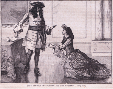 Lady Fenwick interceding for her husband AD 1696 (litho)
