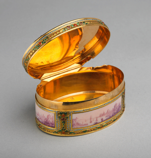 Snuff box, Hanau, c. 1780-85 (gold & enamel)