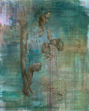 Mother & Child, 2016 (oil on canvas)