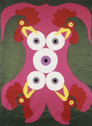Cocks and Balls, 1988 (coloured felt)