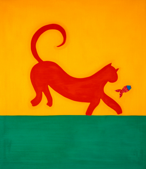 The Cat and the Fish, 1998 (oil on linen)