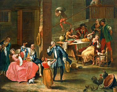 The picnic in the country … (painting on canvas)