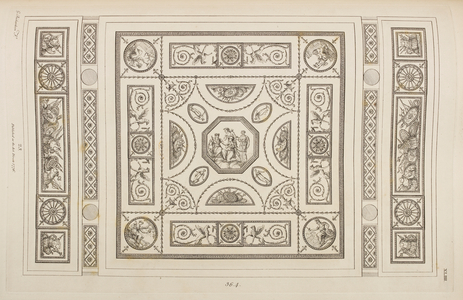 Ceilings, composed in the style of the Antique Grotesque. A series of patterns and designs for houses. Plaster and painted decoration.