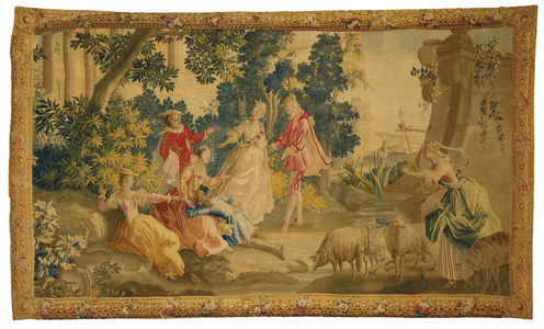 Aubusson pastoral tapestry (wool)