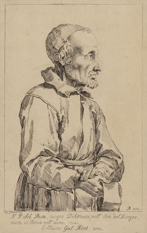 Sebastiano Resta, Italian collector of drawings (etching)