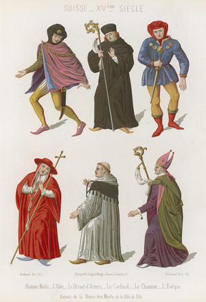 Abbot, The Chief Herald, Cardinal, Canon and Bishop (chromolitho)