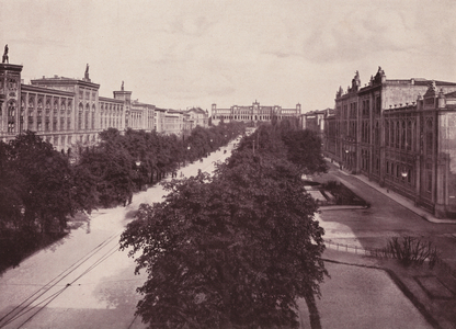 Munich / Munchen: Maximilianstrasse (b/w photo)