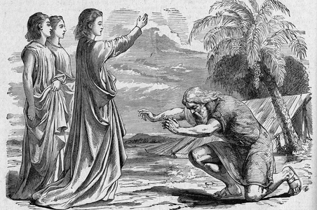 Abraham meets three angels