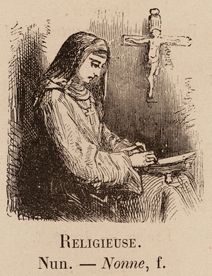 Le Vocabulaire Illustre: Religieuse; Nun; Nonne (engraving)