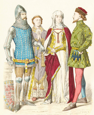 English fashion, 14th century (photo)