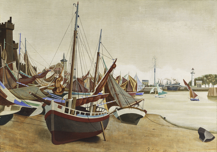 La Rochelle, 1923 (tempera on gesso prepared linen laid on panel)