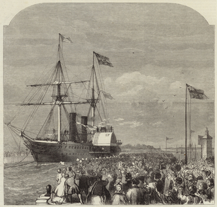 The arrival of Garibaldi at Southampton (engraving)