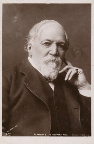 Robert Browning (1812-1889), English poet and playwright (b/w photo)
