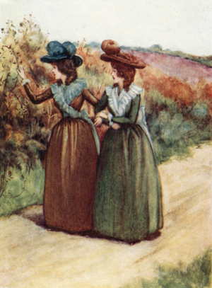 Illustration for Sense and Sensibility by Jane Austen (colour litho)