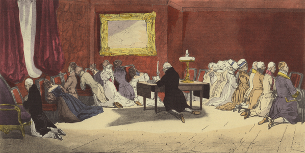 Priere du soir (colour litho)