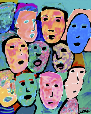 Cluster Of Children, 2001 (computer graphics)