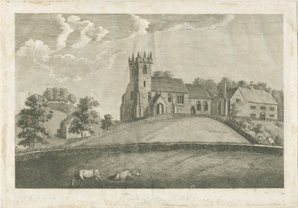 Sandon Church and Parsonage: engraving, nd [1797] (print)