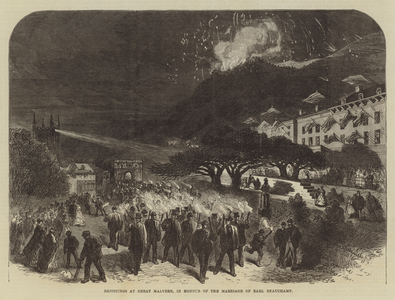 Rejoicings at Great Malvern, in Honour of the Marriage of Earl Beauchamp (engraving)