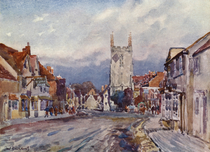 Henley-in-Arden (colour litho)