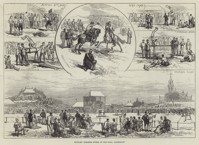 Military Athletic Sports at the Camp, Aldershott (engraving)